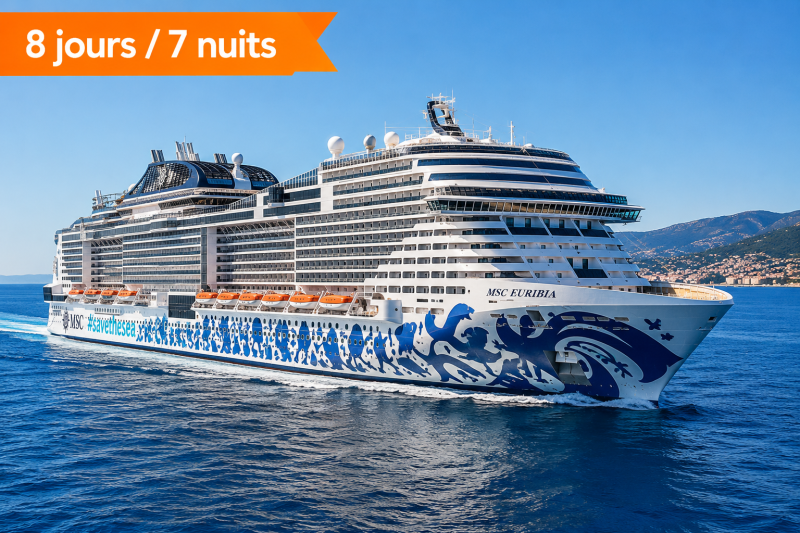 MSC Euribia au départ de Marseille pour une semaine d’évasion en Méditerranée